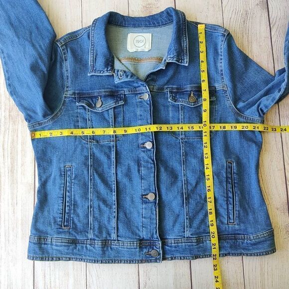 1901 button denim jacket sz XL - Picture 8 of 12